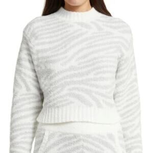 UGG Heddie Mock Neck Sweater‎ in Metal Grey Zebra Size 1X